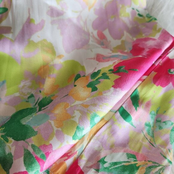 Current Air Botanical Floral Midi Maxi‎ Dress XS Sleeveless Flowy Wedding NWT - Picture 12 of 15